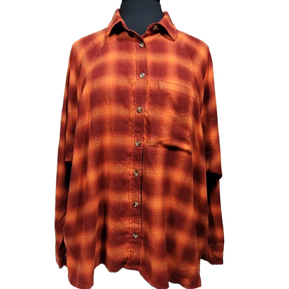 Plaid Button Down Top Size Medium